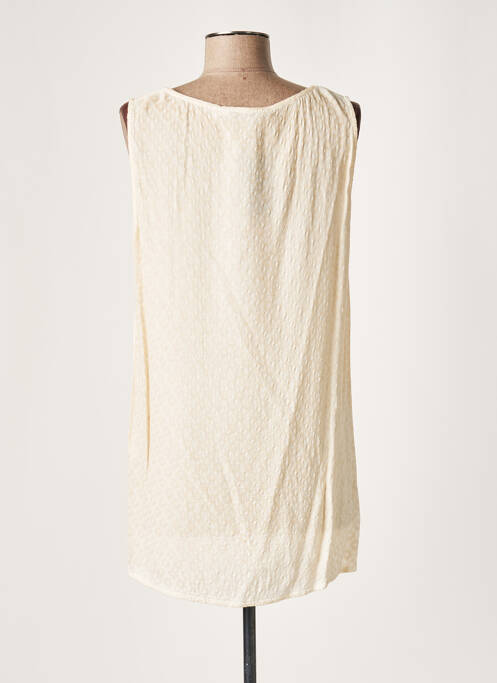 Tunică fără mâneci bej LAUREN VIDAL femeie