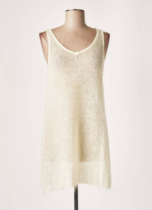 Pulover tunică bej LAUREN VIDAL femeie