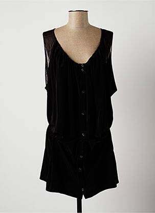Rochie scurtă croială fluidă fără mâneci negru LAUREN VIDAL femeie