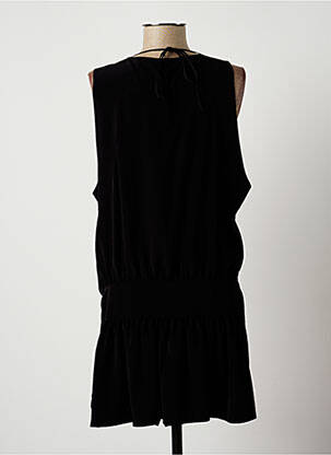 Rochie scurtă croială fluidă fără mâneci negru LAUREN VIDAL femeie