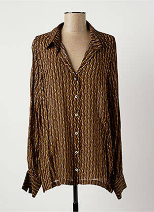 Cămașă maro LAUREN VIDAL femeie