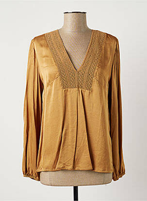 Bluză maro LAUREN VIDAL femeie