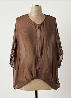 Bluză maro LAUREN VIDAL femeie