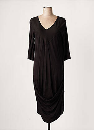 Rochie midi mâneci 3/4 mâneci 3/4 negru LAUREN VIDAL femeie