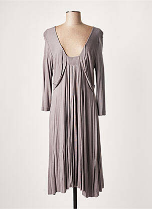 Rochie midi gri LAUREN VIDAL femeie