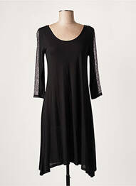 Rochie midi mâneci 3/4 mâneci 3/4 negru LAUREN VIDAL femeie