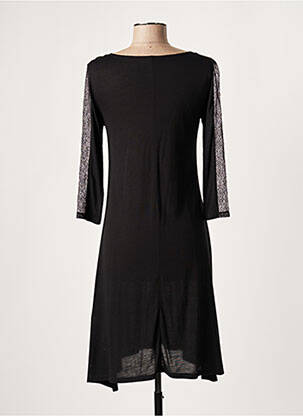 Rochie midi mâneci 3/4 mâneci 3/4 negru LAUREN VIDAL femeie