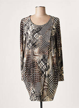 Rochie scurtă mâneci lungi mâneci lungi gri LAUREN VIDAL femeie