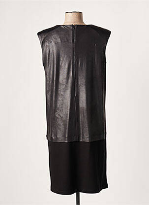 Rochie midi mâneci scurte mâneci scurte negru LAUREN VIDAL femeie