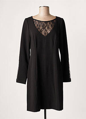 Rochie midi mâneci 3/4 mâneci 3/4 negru LAUREN VIDAL femeie