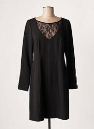 Rochie midi mâneci 3/4 mâneci 3/4 negru LAUREN VIDAL femme