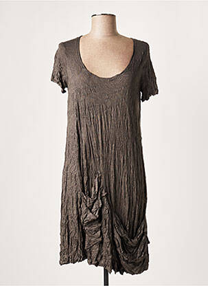 Rochie scurtă maro LAUREN VIDAL femeie