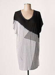 Rochie scurtă mâneci scurte mâneci scurte negru LAUREN VIDAL femeie