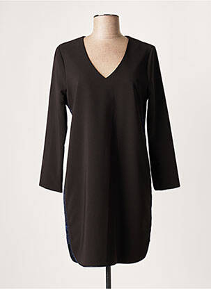 Rochie scurtă mâneci 3/4 mâneci 3/4 negru LAUREN VIDAL femeie