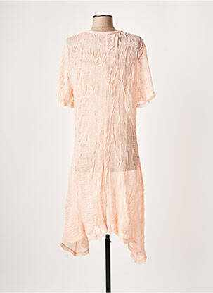 Rochie midi mâneci scurte mâneci scurte roz LAUREN VIDAL femeie