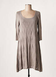 Rochie midi mâneci 3/4 mâneci 3/4 gri LAUREN VIDAL femeie