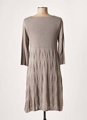 Rochie midi mâneci 3/4 mâneci 3/4 gri LAUREN VIDAL femeie