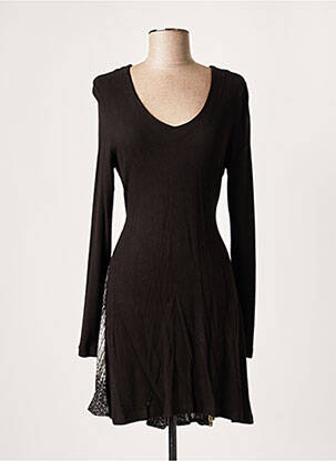 Rochie scurtă mâneci lungi mâneci lungi negru LAUREN VIDAL femeie