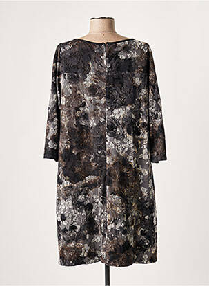 Rochie midi mâneci 3/4 mâneci 3/4 gri LAUREN VIDAL femeie
