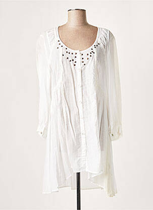 Tunică mâneci lungi alb LAUREN VIDAL femeie