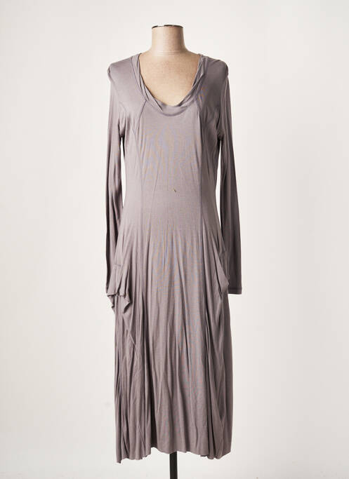 Rochie midi gri LAUREN VIDAL femeie