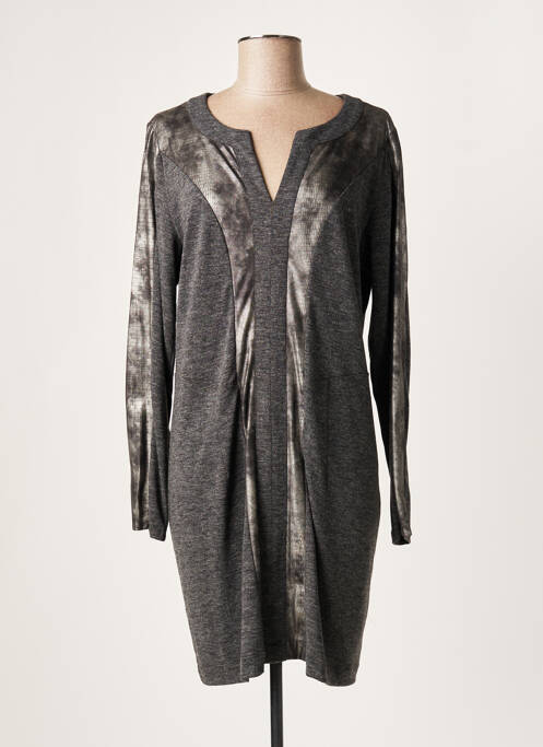 Rochie midi gri LAUREN VIDAL femeie