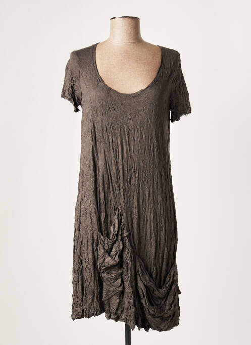 Rochie scurtă maro LAUREN VIDAL femeie