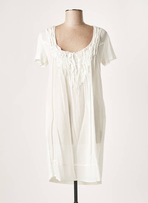 Rochie scurtă alb LAUREN VIDAL femeie