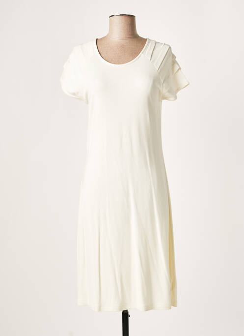 Rochie midi bej LAUREN VIDAL femeie