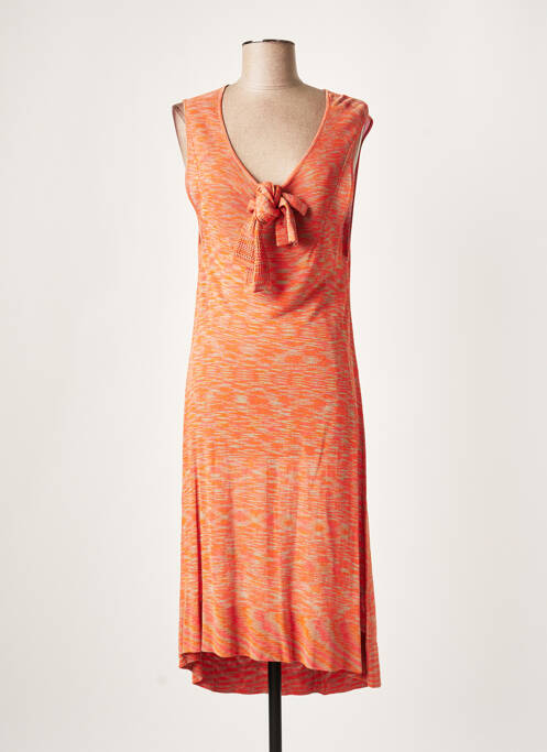 Rochie midi portocaliu LAUREN VIDAL femeie