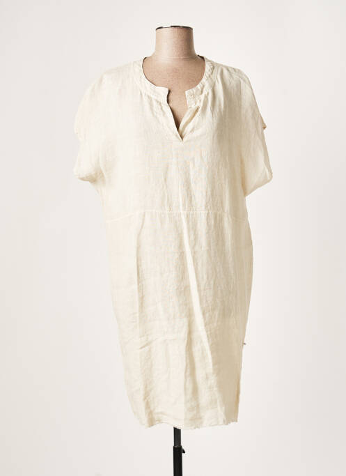 Rochie midi bej LAUREN VIDAL femeie