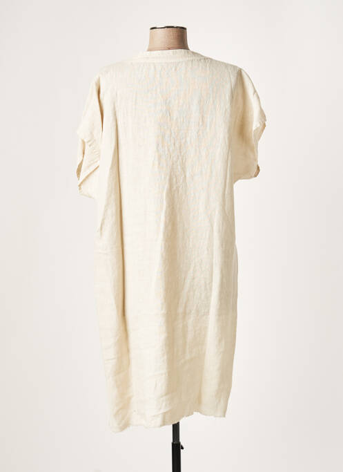 Rochie midi bej LAUREN VIDAL femeie