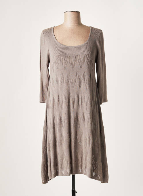 Rochie midi gri LAUREN VIDAL femeie