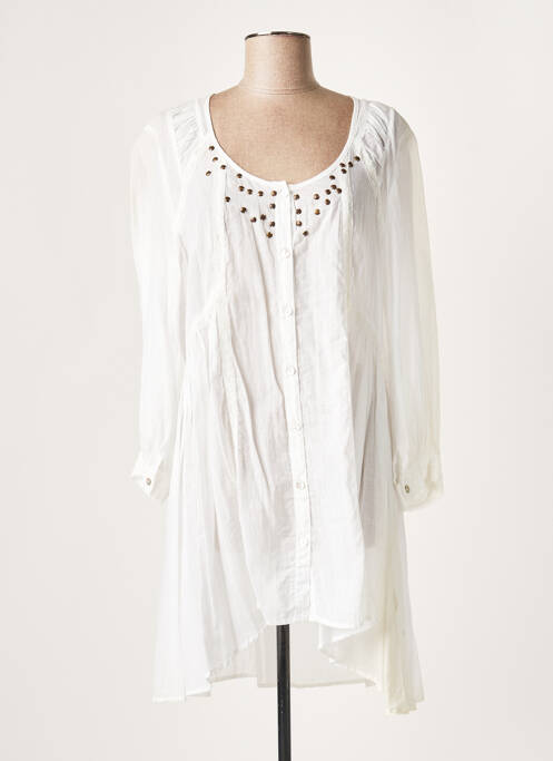 Tunică mâneci lungi alb LAUREN VIDAL femeie