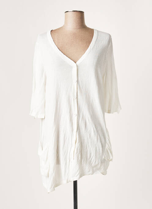 Vestă cu mâneci lungi bej LAUREN VIDAL femeie