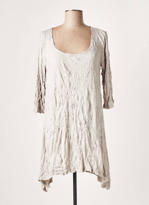 Rochie scurtă gri LAUREN VIDAL femeie