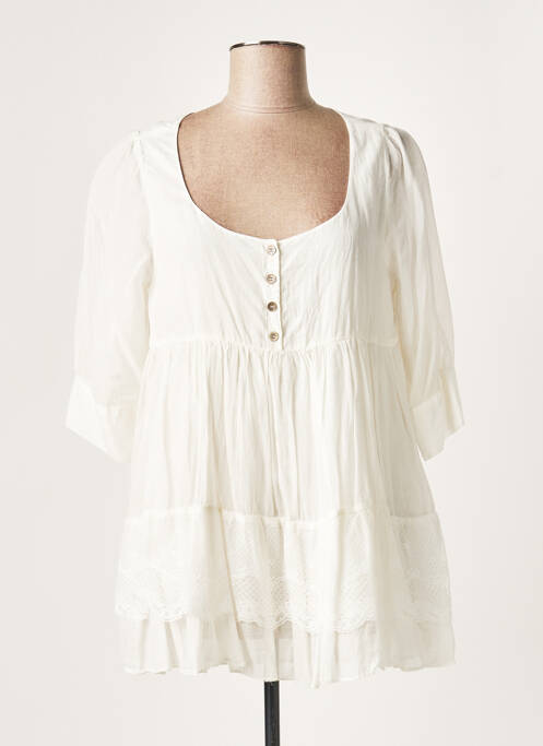 Tunică mâneci lungi alb LAUREN VIDAL femeie