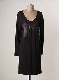 Rochie midi mâneci lungi mâneci lungi negru LAUREN VIDAL femeie