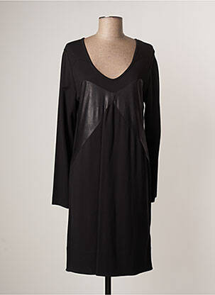 Rochie midi mâneci lungi mâneci lungi negru LAUREN VIDAL femme