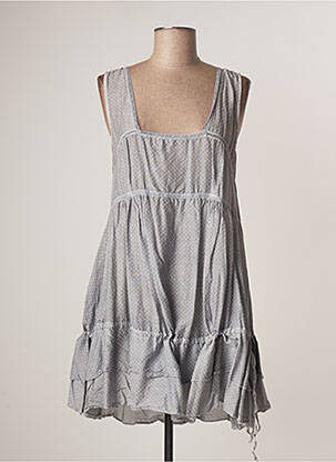 Rochie scurtă gri LAUREN VIDAL femeie