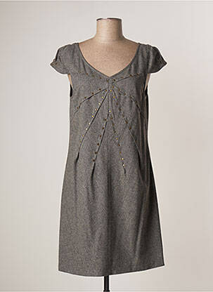 Rochie scurtă gri LAUREN VIDAL femeie