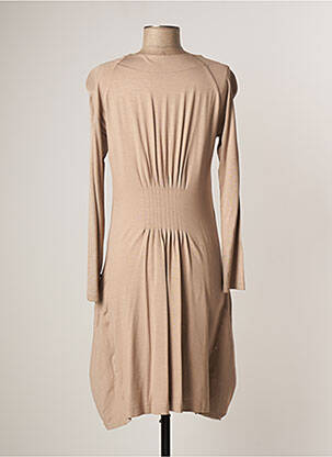 Rochie midi mâneci lungi mâneci lungi bej LAUREN VIDAL femeie