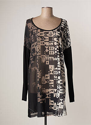 Rochie scurtă mâneci lungi mâneci lungi negru LAUREN VIDAL femeie