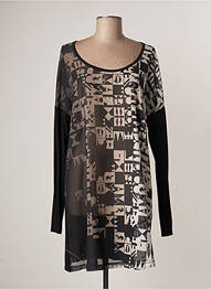 Rochie scurtă mâneci lungi mâneci lungi negru LAUREN VIDAL femeie