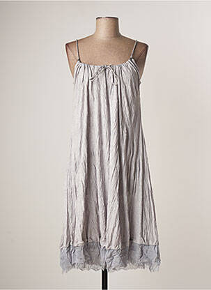 Rochie midi gri LAUREN VIDAL femeie