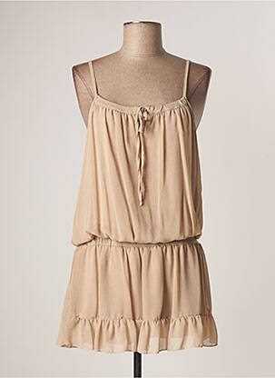 Tunică mâneci lungi bej LAUREN VIDAL femeie