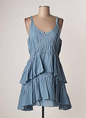 Rochie scurtă albastru LAUREN VIDAL femeie