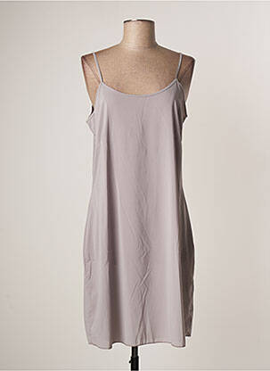 Rochie midi guler rotund bretele subțiri violet LAUREN VIDAL femeie