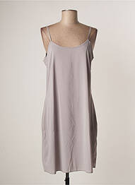 Rochie midi guler rotund bretele subțiri violet LAUREN VIDAL femme