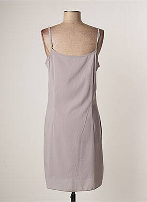 Rochie midi guler rotund bretele subțiri violet LAUREN VIDAL femeie